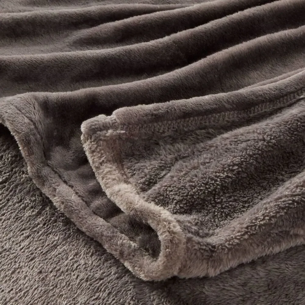 Full/Queen Microplush Bed Blanket Hot Coffee - Threshold
